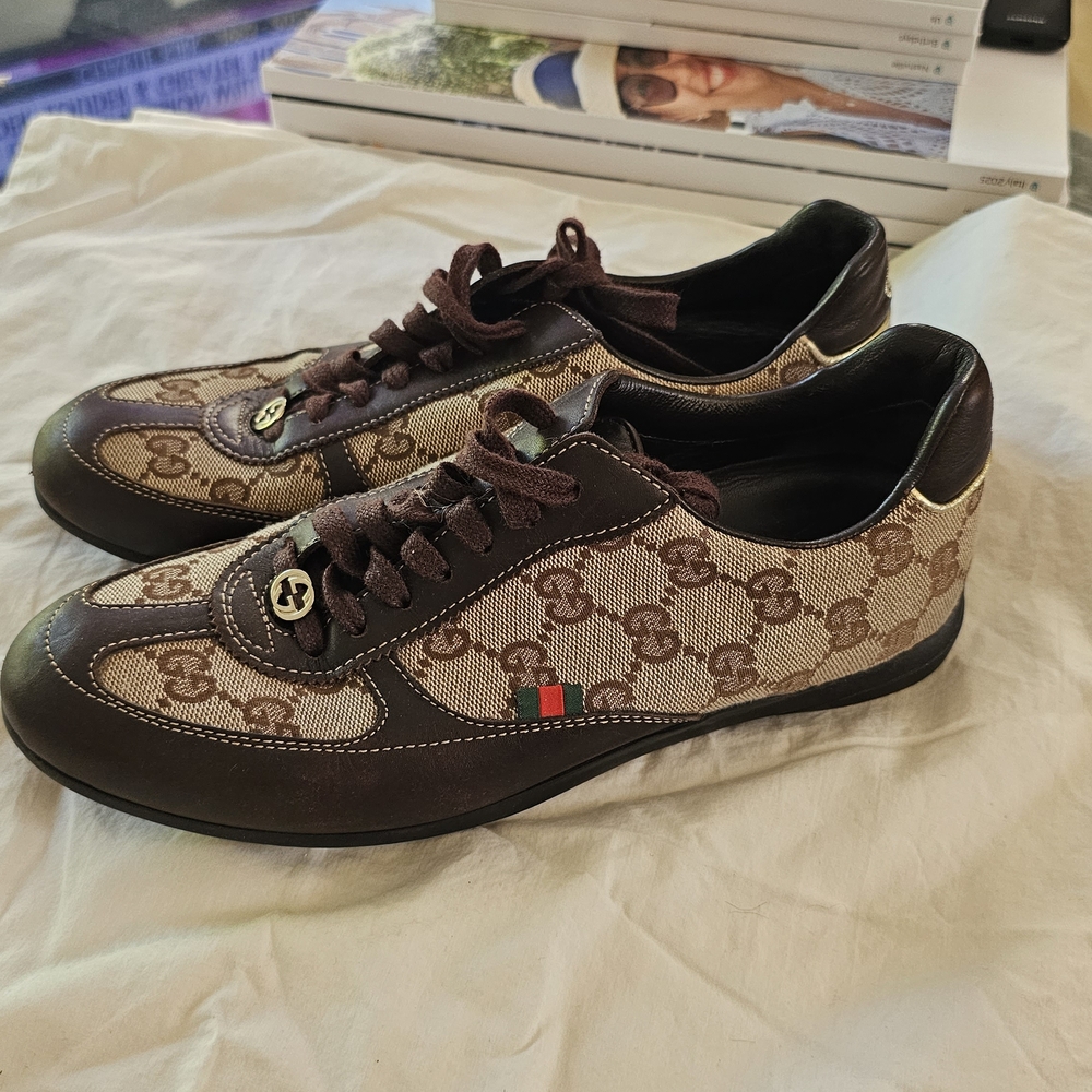 Gucci Brown Monogram Men's Shoes